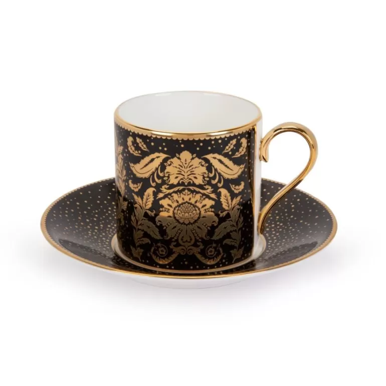 Royal Collection Shop Acanthus Black Coffee Cup And Saucer | Cups & Saucers