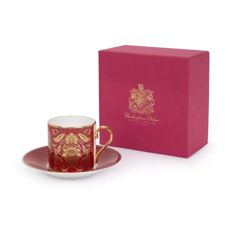 Royal Collection Shop Acanthus Pink Coffee Cup And Saucer | Cups & Saucers