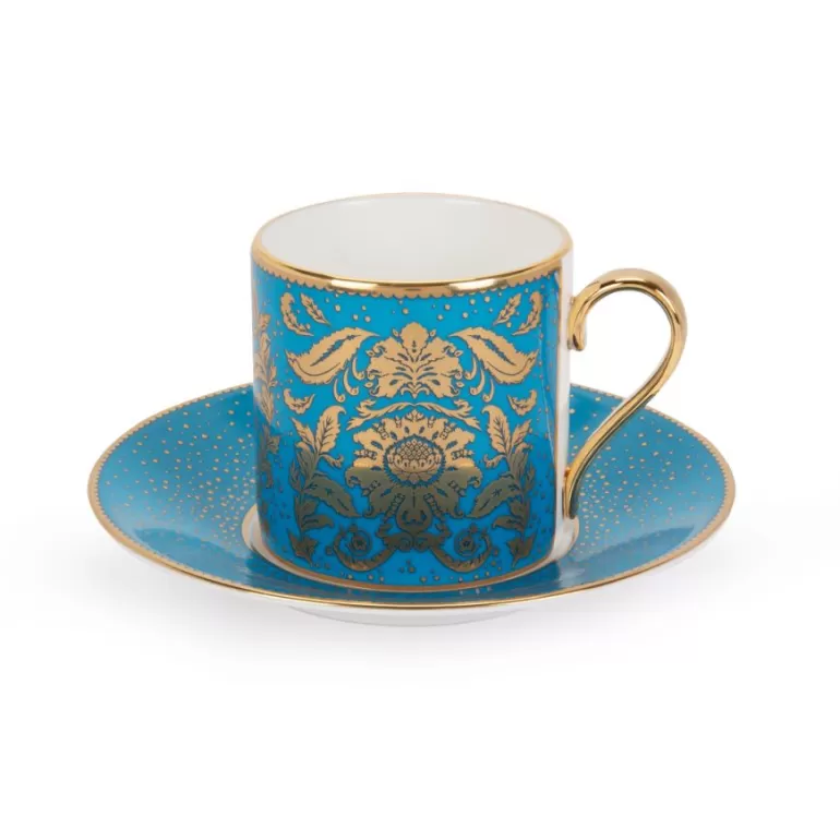Royal Collection Shop Acanthus Turquoise Coffee Cup And Saucer | Cups & Saucers