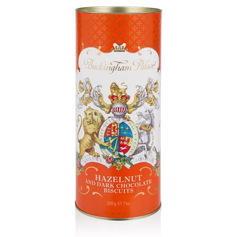 Royal Collection Shop Buckingham Palace Hazelnut And Chocolate Chip Biscuit Tube | Biscuits