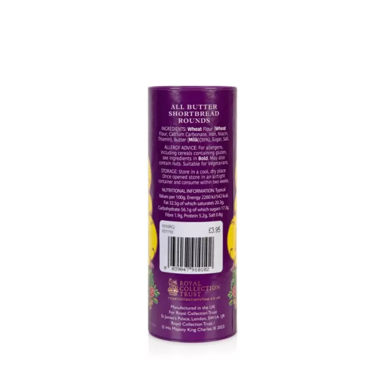 Royal Collection Shop Buckingham Palace Miniature Shortbread Tube | Biscuits