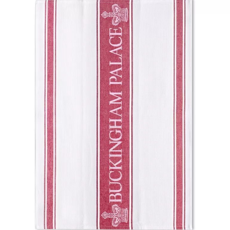 Royal Collection Shop Buckingham Palace Red Waffle Tea Towel | Breakfast Table