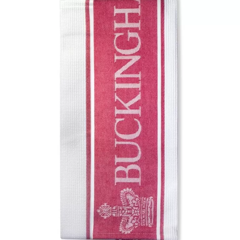 Royal Collection Shop Buckingham Palace Red Waffle Tea Towel | Breakfast Table