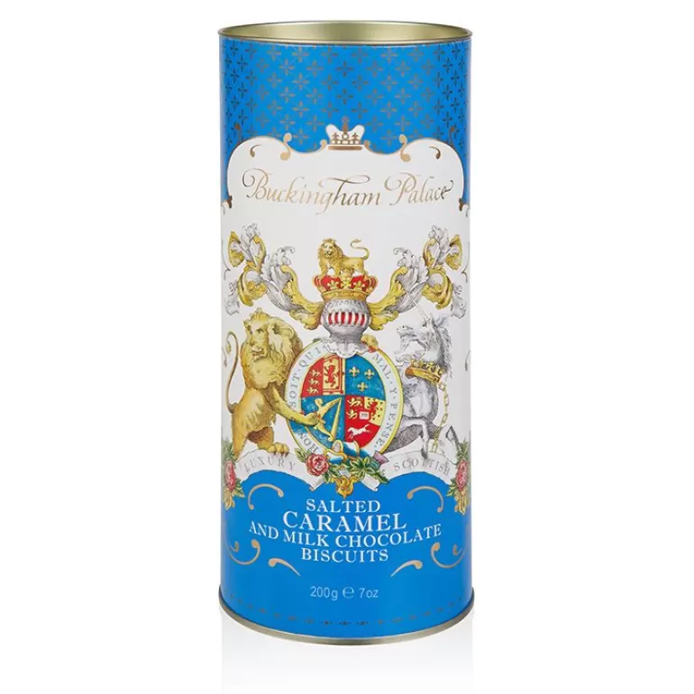 Royal Collection Shop Buckingham Palace Salted Caramel And Chocolate Biscuit Tube | Biscuits
