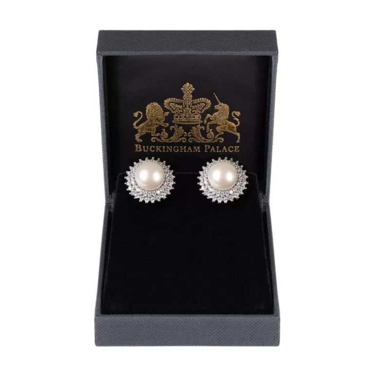Royal Collection Shop Centred Pearl Earrings | Earrings