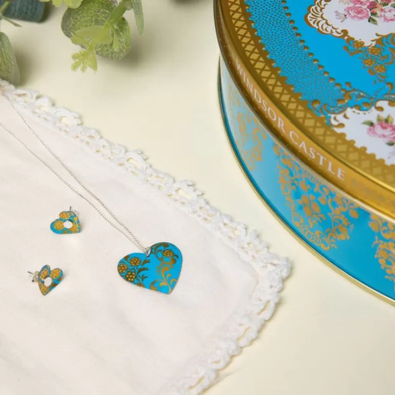 Royal Collection Shop Coat Of Arms Tin Heart Pendant | Necklaces