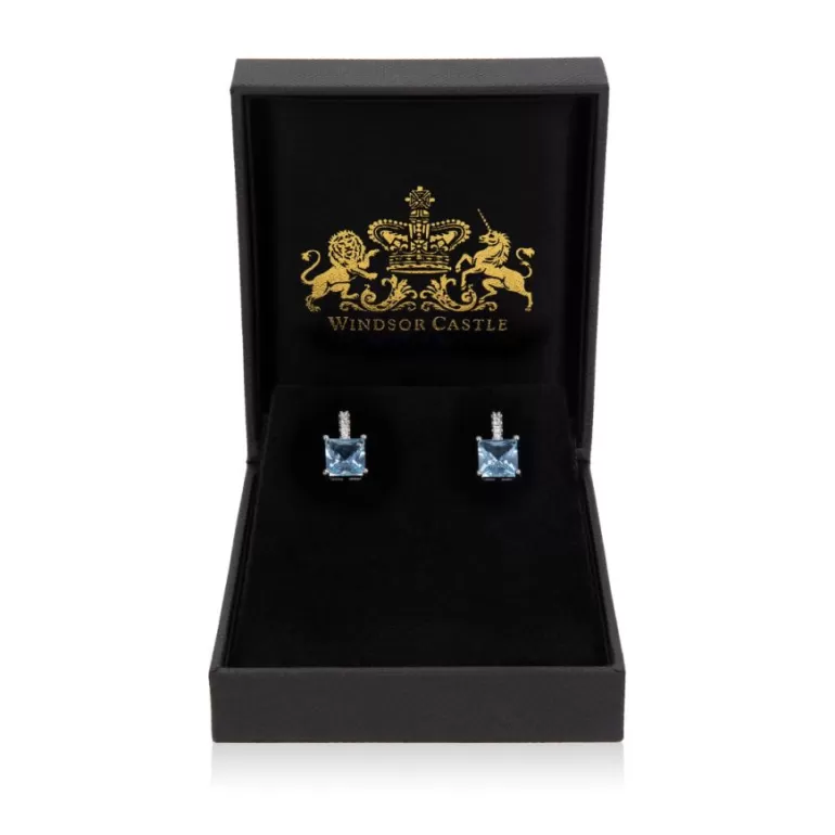 Royal Collection Shop Crystal Square Drop Earrings | Earrings