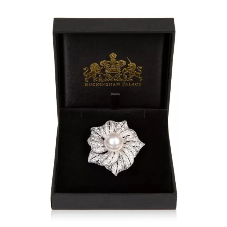 Royal Collection Shop Flower With Pearl Brooch | Brooches