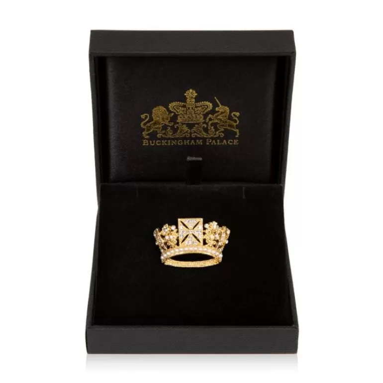 Royal Collection Shop Gold Diadem Crown Brooch | Brooches