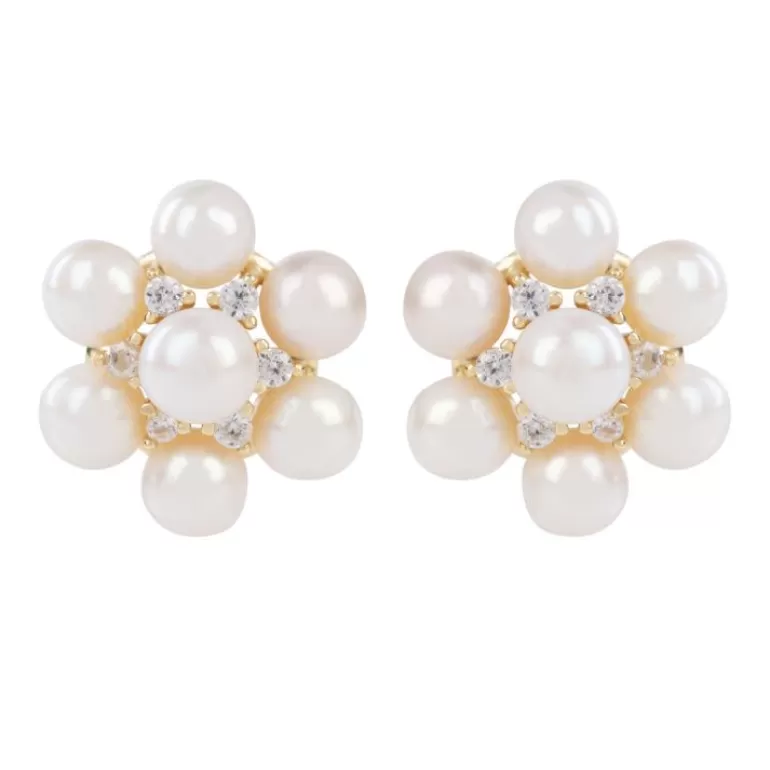 Royal Collection Shop Holbein Pearl Flower Stud Earrings | Earrings