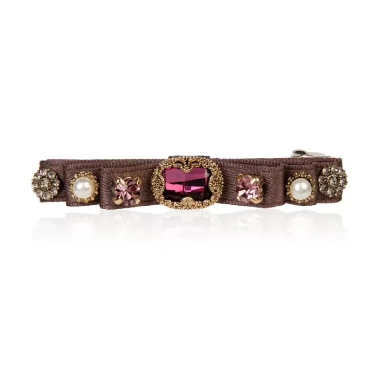 Royal Collection Shop Jewel Encrusted Dark Mauve Hairclip | Hair Accessories