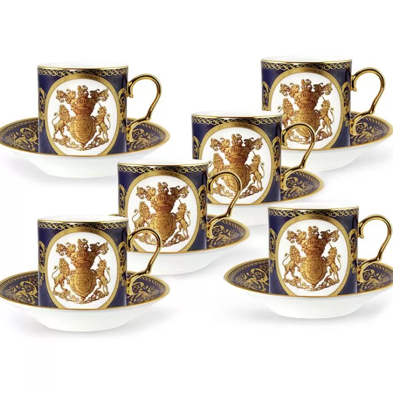 Royal Collection Shop Lustre Cobalt Coffee Cup And Saucer Set | Cups & Saucers