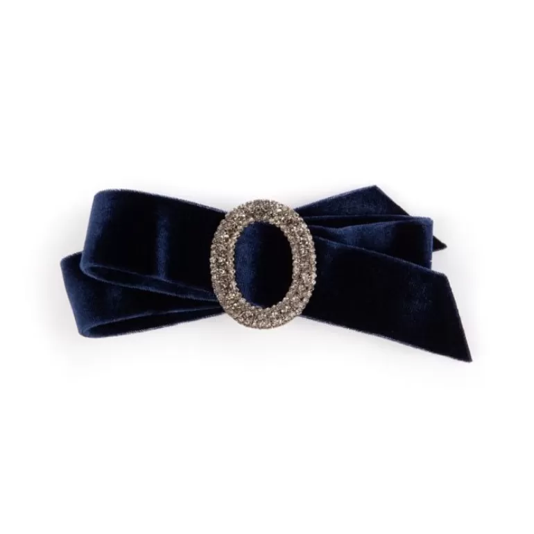 Royal Collection Shop Navy Velvet Bow | Hair Accessories