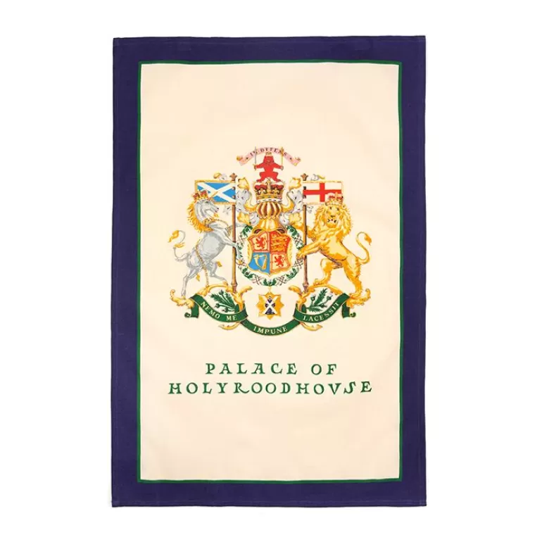 Royal Collection Shop Palace Of Holyroodhouse Crest Tea Towel | Home Linens