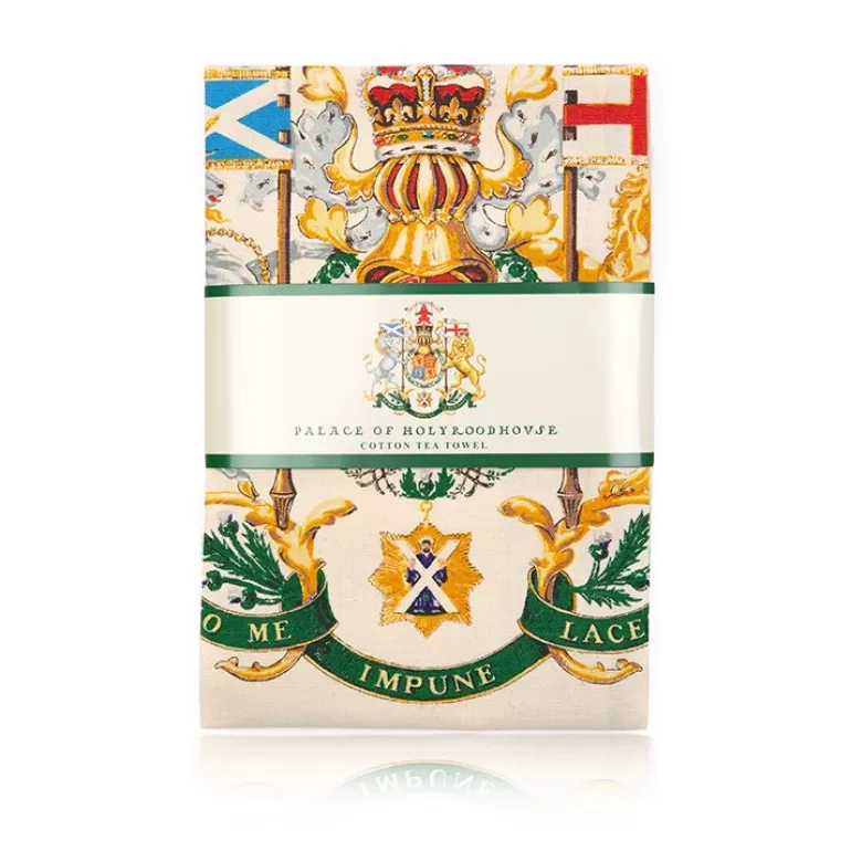 Royal Collection Shop Palace Of Holyroodhouse Crest Tea Towel | Home Linens