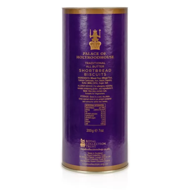 Royal Collection Shop Palace Of Holyroodhouse Shortbread Tube | Biscuits