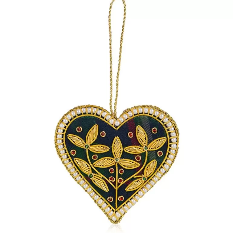 Royal Collection Shop Palace Of Holyroodhouse Tartan Heart Decoration | Decorations