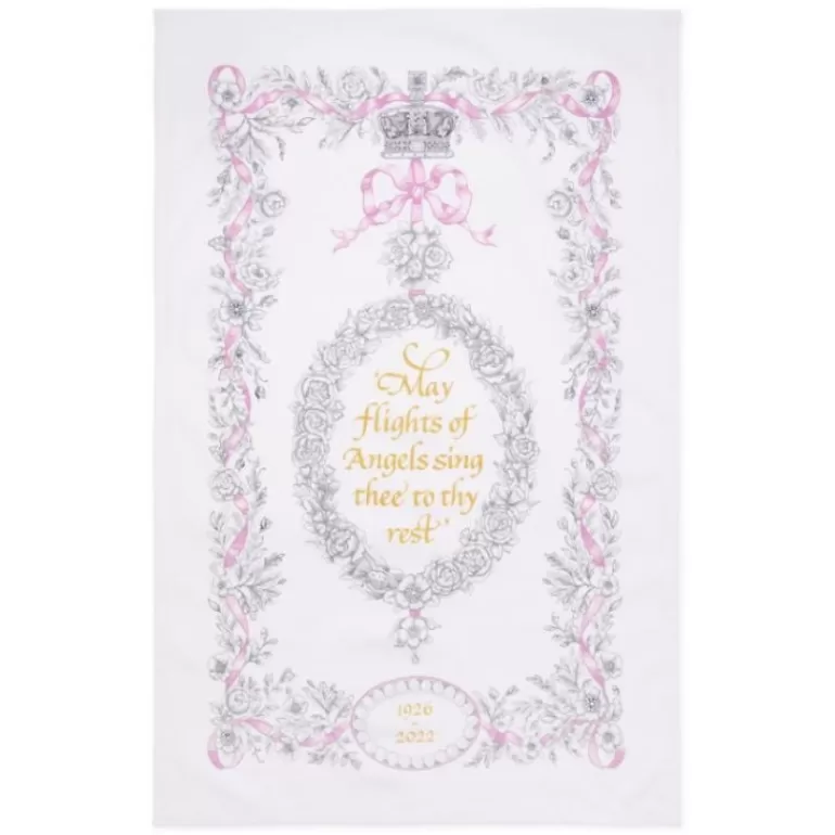 Royal Collection Shop Queen Elizabeth Ii Commemorative Tea Towel | Queen Elizabeth Ii Commemorative Range