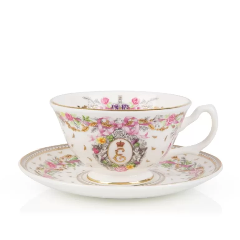 Royal Collection Shop Queen Elizabeth Ii Commemorative Teacup And Saucer | Cups & Saucers