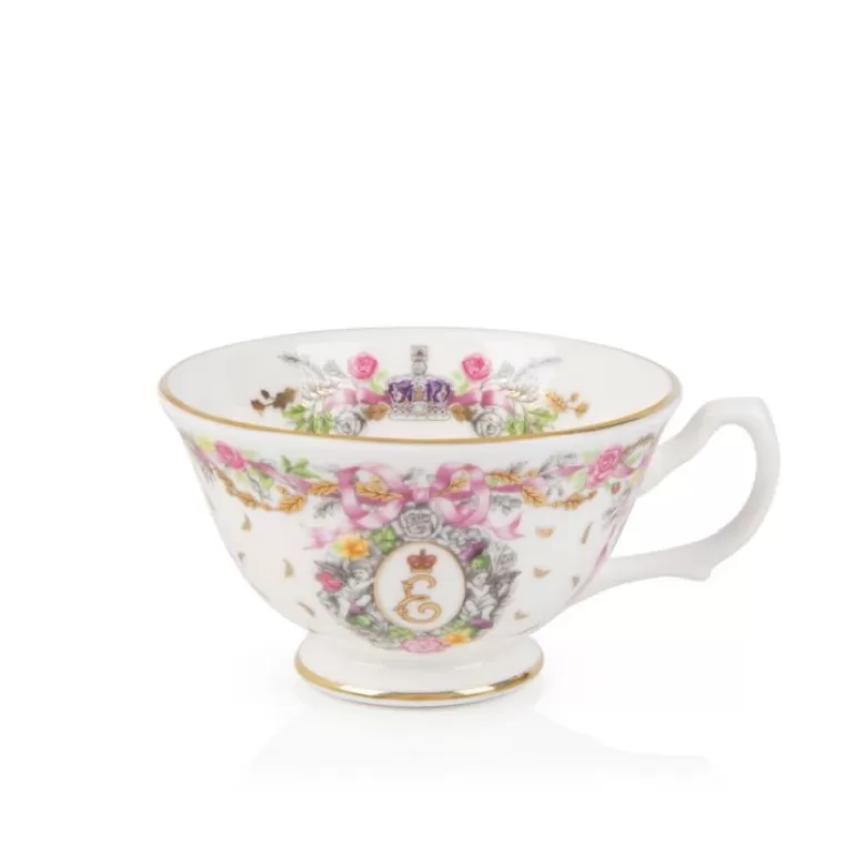 Royal Collection Shop Queen Elizabeth Ii Commemorative Teacup And Saucer | Cups & Saucers