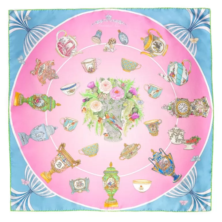 Royal Collection Shop Royal Porcelain Silk Scarf | Scarves