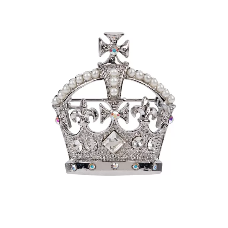 Royal Collection Shop Silver Crown Brooch | Brooches