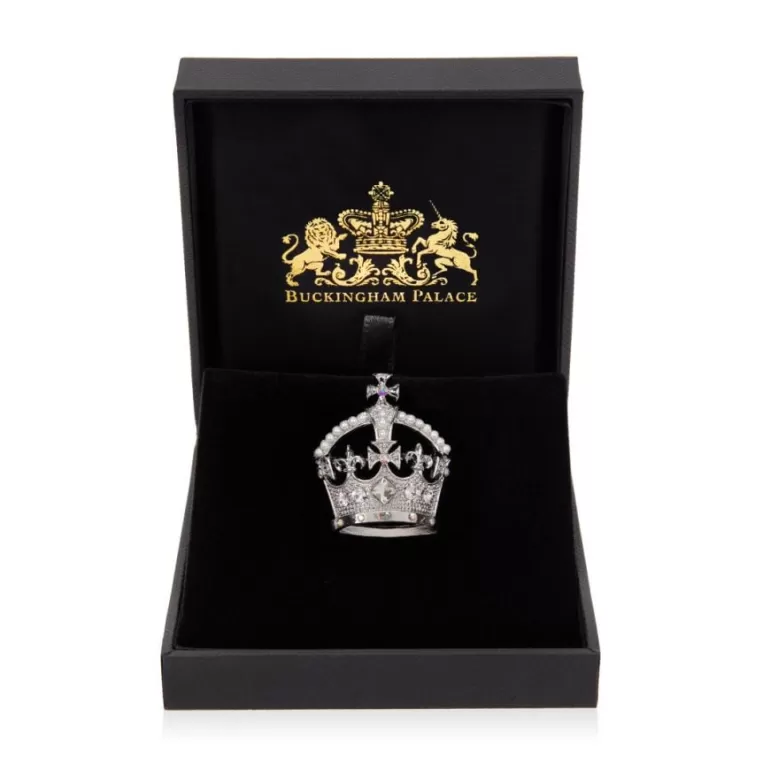 Royal Collection Shop Silver Crown Brooch | Brooches
