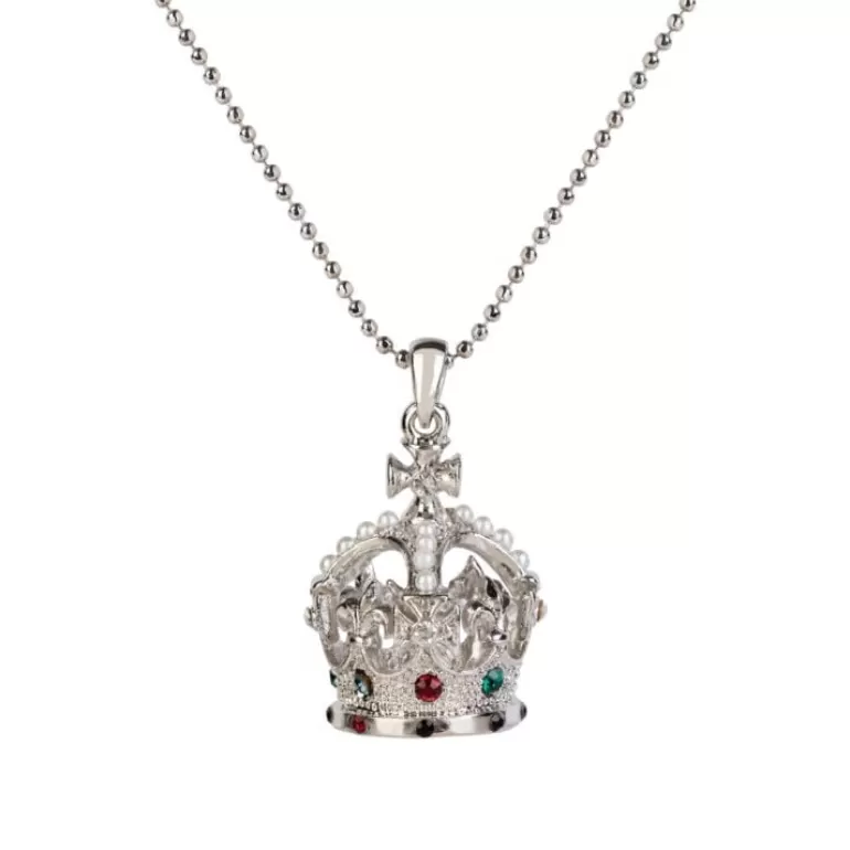 Royal Collection Shop Silver Crown Necklace | Necklaces