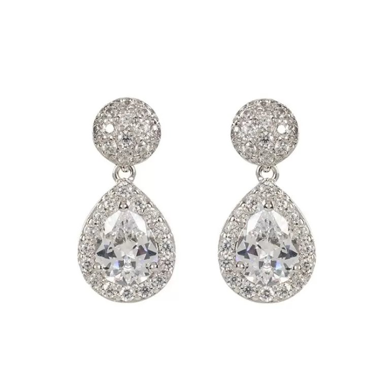 Royal Collection Shop Silver Drop Teardrop Earrings | Earrings