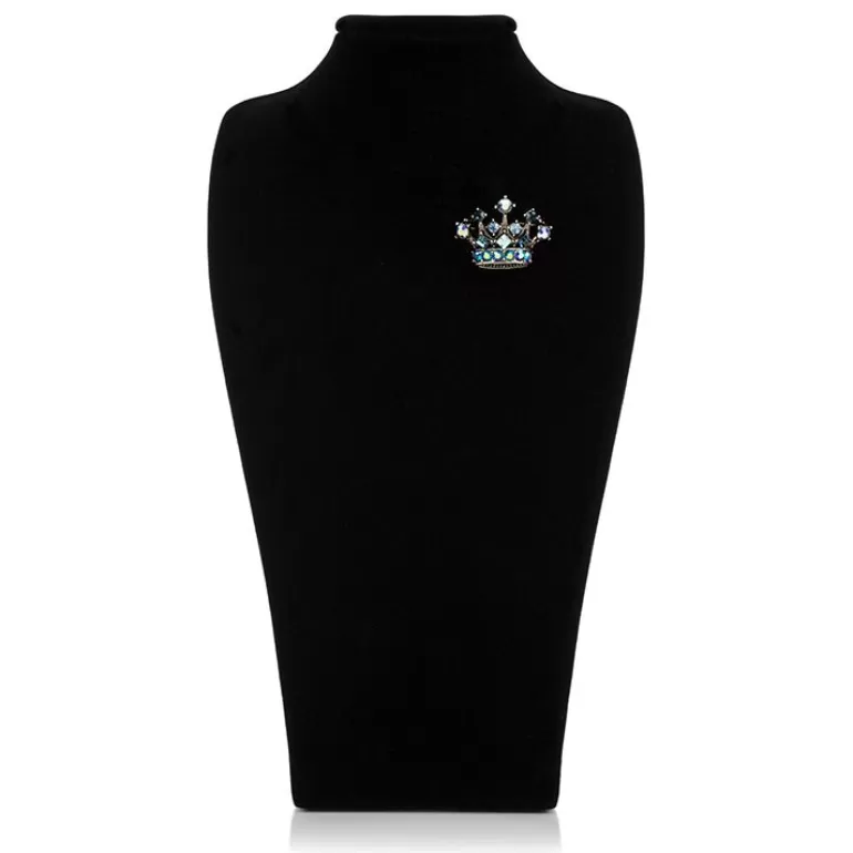 Royal Collection Shop Small Blue Crystal Crown Brooch | Brooches