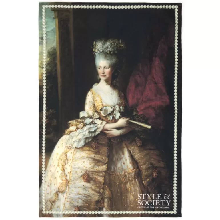 Royal Collection Shop Style & Society Queen Charlotte Tea Towel | Home Linens