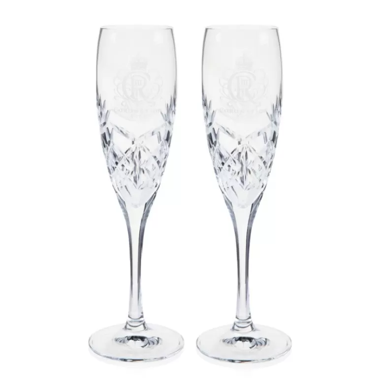 Royal Collection Shop The Coronation Limited Edition Champagne Flutes | Wine & Spirits