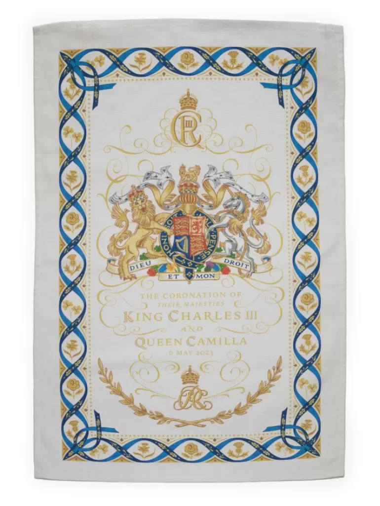 Royal Collection Shop The Coronation Tea Towel | Home Linens
