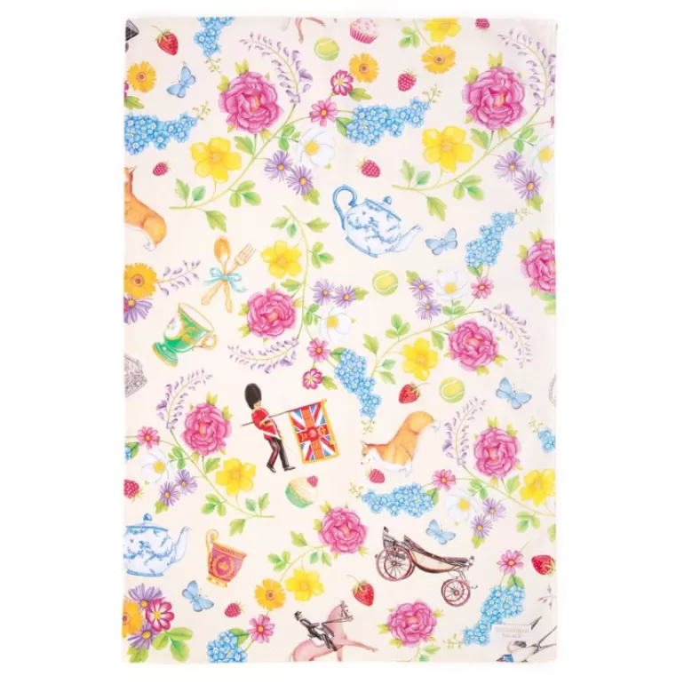 Royal Collection Shop The Summertime Cream Tea Towel | Home Linens