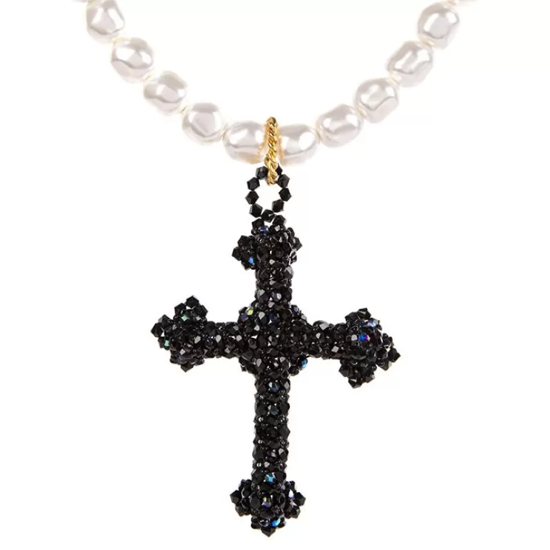 Royal Collection Shop Vicki Sarge Black Cross Necklace | Vicki Sarge