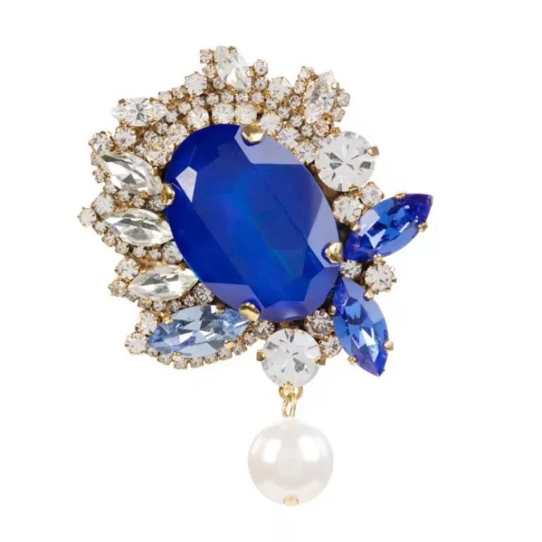 Royal Collection Shop Vicki Sarge Blue Crystal Brooch | Brooches