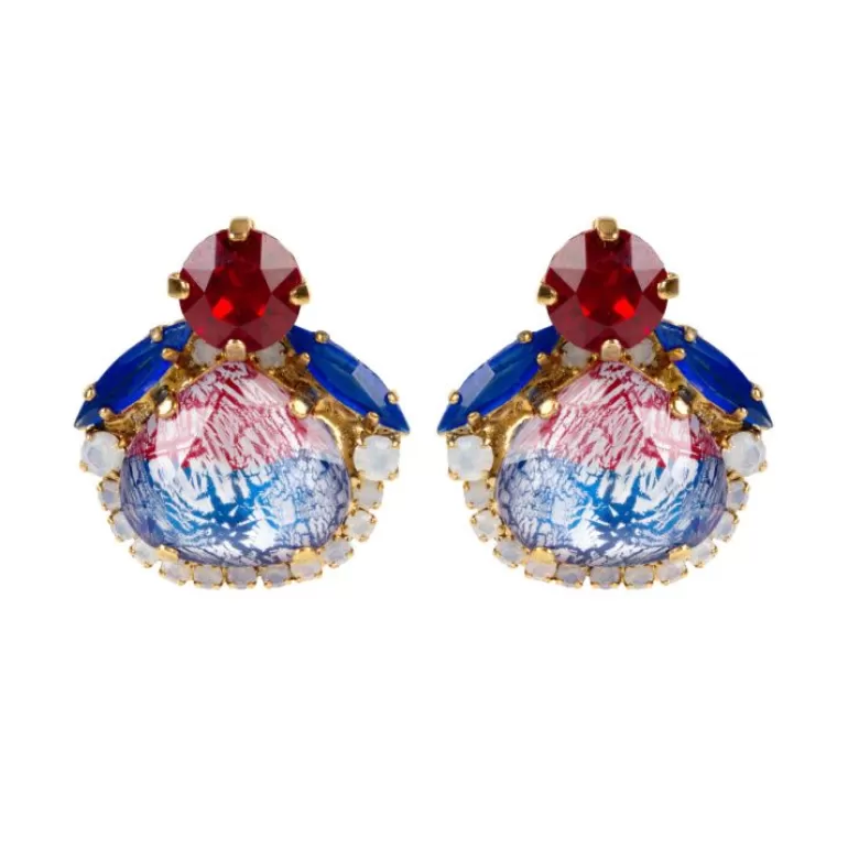Royal Collection Shop Vicki Sarge Red, White And Blue Stud Earrings | Earrings