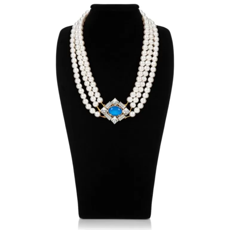 Royal Collection Shop Vicki Sarge Triple Strand Pearl Necklace | Necklaces