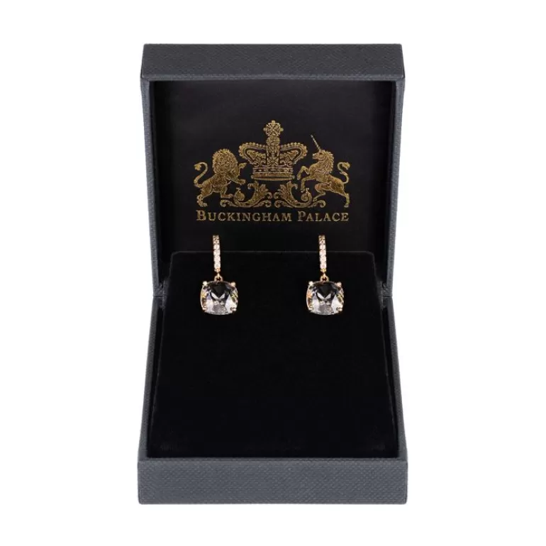 Royal Collection Shop White Square Crystal Earrings | Earrings