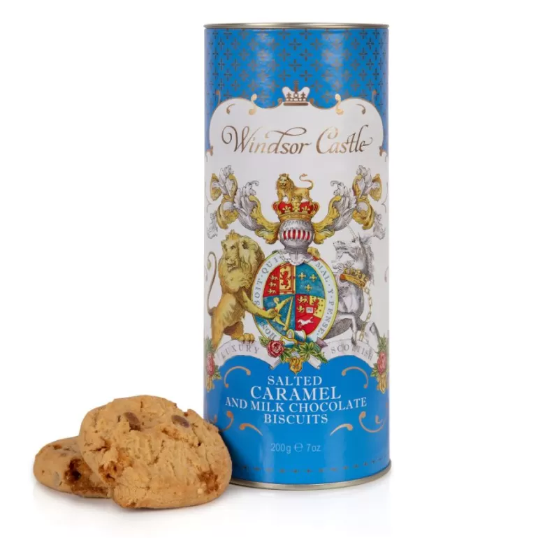 Royal Collection Shop Windsor Castle Salted Caramel And Chocolate Biscuit Tube | Biscuits